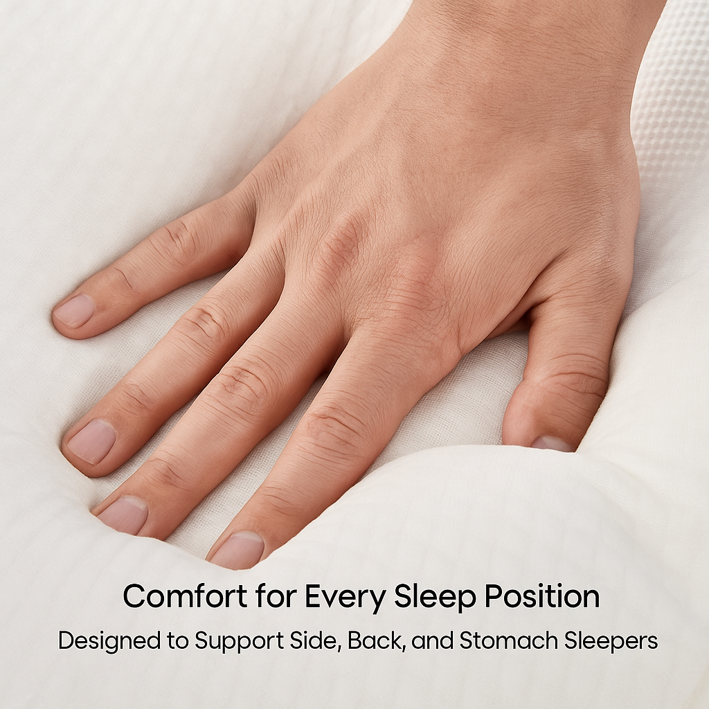 Relief Pillow: neck relief, total comfort, and real, restful sleep.